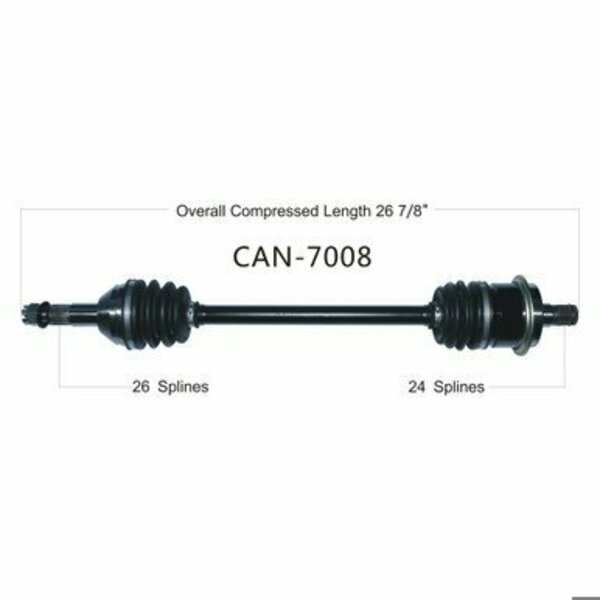 Wide Open OE Replacement CV Axle for CAN AM REAR COMMANDER CAN-7008